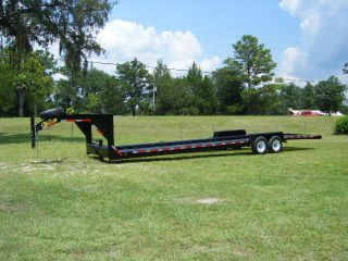 32 double car hauler equipment trailer gooseneck golf cart 14k