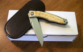 Chris Reeve New Box Elder Wood Mnandi Gents Knife S35VN Blade Knife