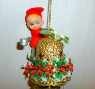Vintage Hong Kong Pixie 12 Christmas Wind Chimes with Orig. Box