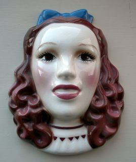 Clay Art WIZARD OF OZ Judy Garland as Dorothy Ceramic Mask   Very Rare