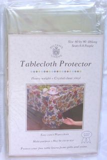 Heavy Window Crystal Clear Vinyl Tablecloth Protector 52 54 60 70 72
