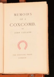 1926 Memoirs of A Coxcomb Limited Edition John Cleland