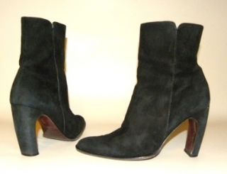 Claudia Ciuti Black Suede Womens Boots Size 8M in Italy