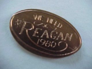 1980 Republican Ronald Reagan for President Elongated Penny Souvenir