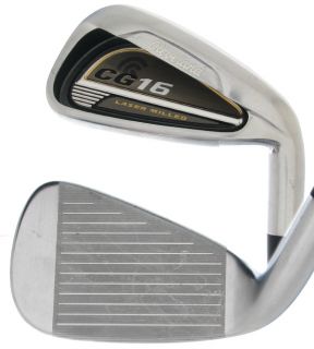 CLEVELAND CG16 SATIN CHROME MENS IRONS 4 PW (7PC) TRACTION 85 STEEL