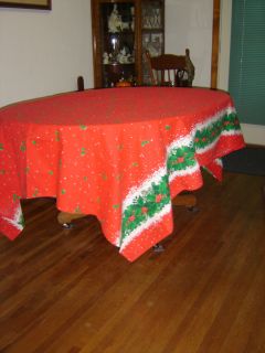  Vintage Christmas Table Cloth Cover 3