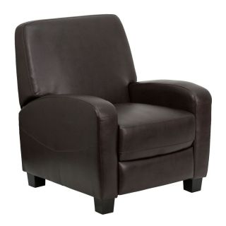 Contemporary Leather Push Back Recliner Club Chair Furniture