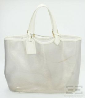 Louis Vuitton White Clear Epi Plage Lagoon Bay GM Vinyl Beach Bag