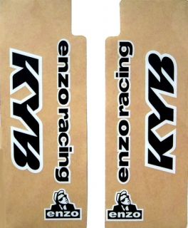 KYB Enzo Racing Fork Decals Graphics CLR Black YZ125 250 YZF WRF 250