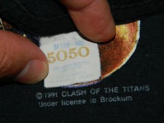 Vtg Clash of The Titans 1991 Tour T Shirt Slayer Anthrax Megadeth