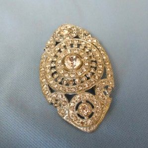 Nice Cluster Rhinestone Brooch Pin Costume Jewelry