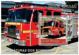 Guinea Bissau Fire Engines Mint Stamp s s MNH GB1438