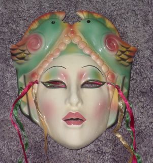 Clay Art Ceramic Mask Aztec Dove Extremely RARE