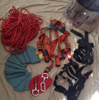 Rock Climbing Equipment 2 Sit Harness1 Full Body Harness 200 Ft Rope 2