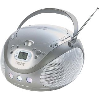 coby mp cd451 portable cd boombox cd player plays cd cdr cdrw  cd