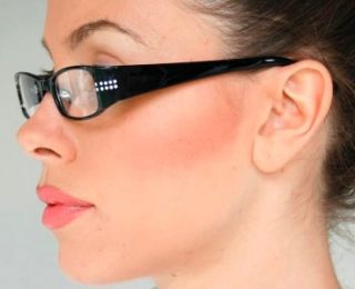  Black Frame Stones Vision Care Clear Demo Lens Womens Eyeglasses