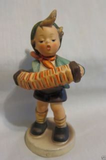 Goebel Hummel Figurine Accordian Boy HUM 185 TMK 5 Five 25 inches