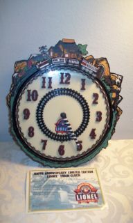 Lionel 100th Anniversary Limited Edition Train Clock w COA