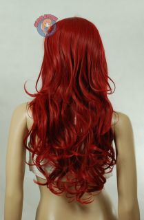 heat resistant copper red curly cosplay wig 78j07