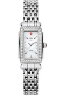 Michele Deco Baguette Diamond Bracelet Watch