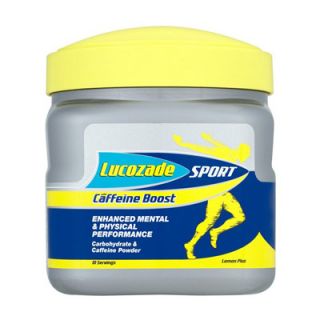 lucozade sport caffeine boost powder tub sport at all levels requires