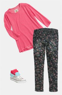 Pockie K Tunic & Fire Printed Jeans (Little Girls)