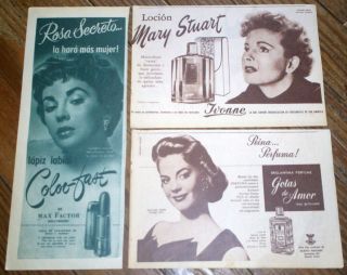 Elizabeth Taylor Natalie Wood Coleen Gray Ads Perfume and Lipstick Mag
