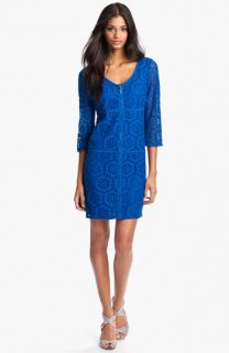 Laundry by Shelli Segal Illusion Sleeve Lace Dress