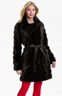 Kristen Blake Belted Faux Fur Coat (Online Exclusive)