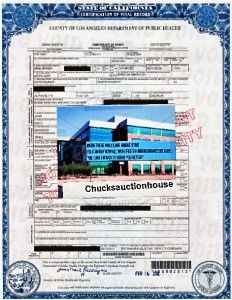 Whitney Houston Actress Model Recording Artist Death Certificate Copy