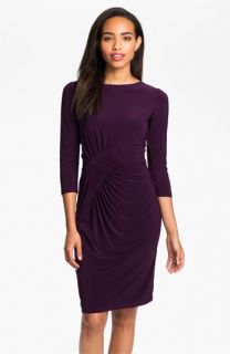 Adrianna Papell Asymmetrically Ruched Jersey Dress
