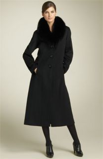 Sachi Fox Fur Trim Coat