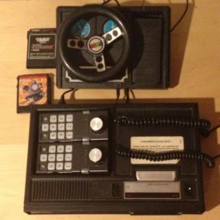 Colecovision Console System Plus Turbo Wheel Expander with 2 Games