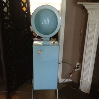 Vintage  Hair Dryer Stand Floor Model Salon Style Blue Works