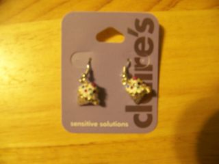 Claires Ice Cream Cone w Magnetic Opening Earrings