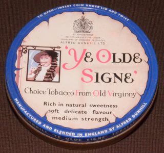  DUNHILL YE OLDE SIGNE ** SEALED ** VINTAGE COLLECTIBLE TIN    1970s