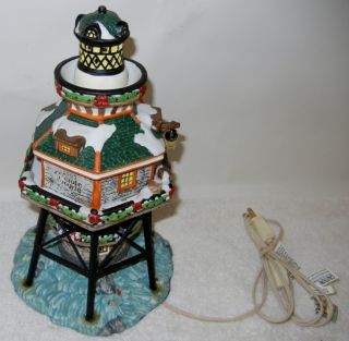 Carole Towne Collectible Porcelain Lighted Lighthouse Figurine 2004