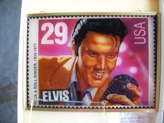 Collectible Elvis Presley Stained Glass 29 Cent Stamp
