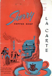 Sherry Biltmore Hotel Coffee Shop Menus Boston Massachusetts 1956