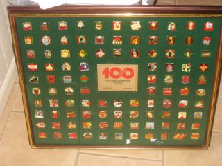 Coke Collector Pin Framed Set Centennial Collection