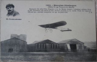 1910 French Aviation Postcard Monoplan M Olieslaegers