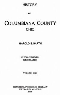 Volume Genealogy History of Columbiana County Ohio Oh