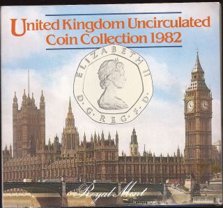 1982 United Kingdom Uncirculated Decimal 7 Coin Mint Set