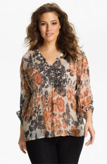 Lucky Brand Talitha Floral Blouse (Plus)