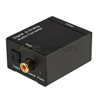  Optical Coax Coaxial Toslink to Analog RCA Audio Converter