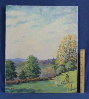 Original Henry Ives Cobb O C Landscape Oil Painting Mrs Sloans View