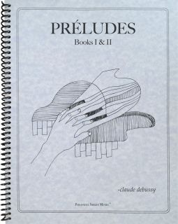 piano sheet music of claude debussy s 24 preludes books i ii reprinted