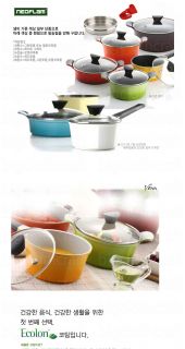 New Neoflam Ecolon Venn Ceramic Coating Casseroles & Lid Cookware