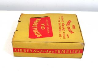 Vintage Royal Crown RC Cola Advertising Premium Set of 6 Libbey