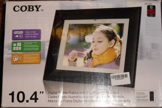 Coby 10 4 inch Digital Photo Frame with  Player DP1052 Wooden Frame